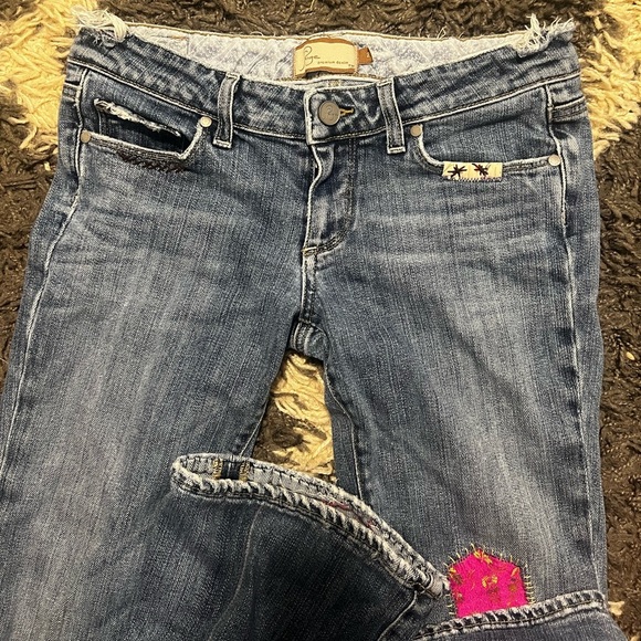 PAIGE Vintage Patchwork Laurel Canyon Bootcut Jean - Picture 4 of 13